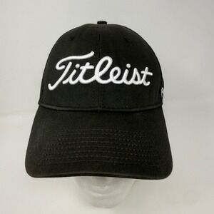Titleist New Era Mens Black Mesh Back Golf Hat Pro V1 FootJoy L-XL Cap